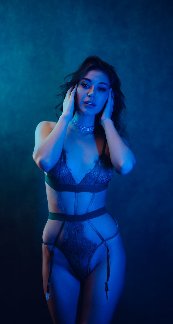 Green Lace Teddy — Bodysuit Lingerie - alternate view