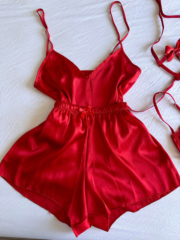 Red Lena Bridal Gift Lingerie Set - alternate view