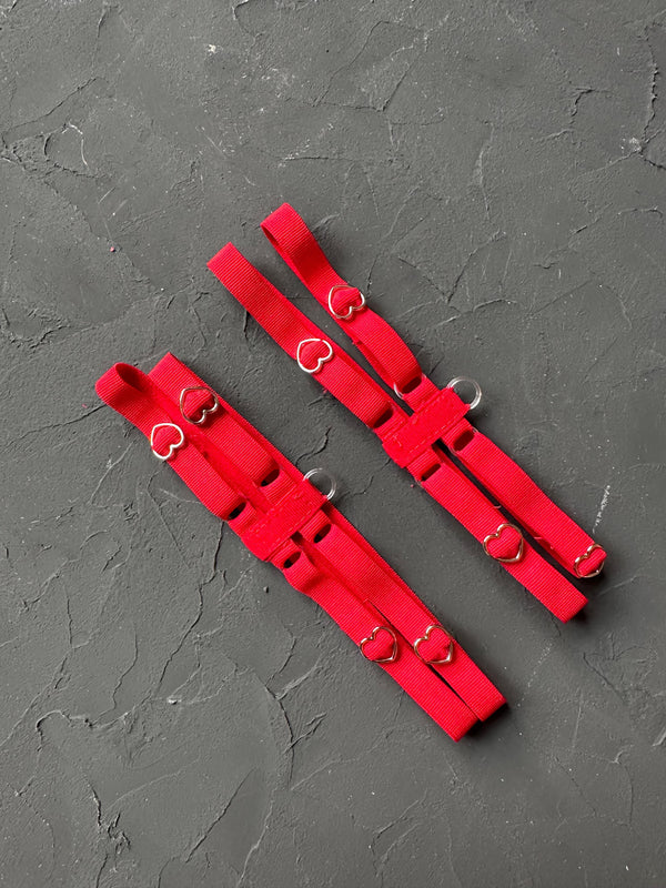 Red Love Harness Leg Accessory - alternate view