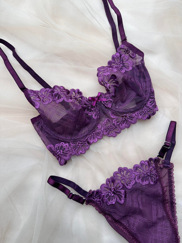 Romantic Rose Lace Lingerie Set by The Lilith Noir