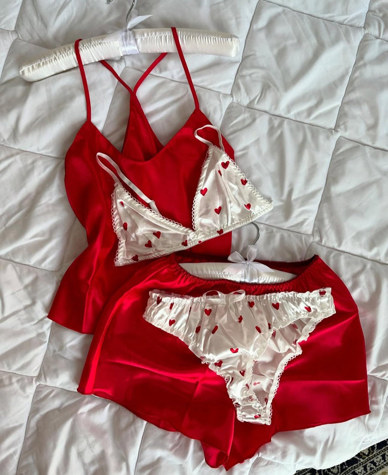 4-Piece Black Lace Bralette & Shorts Lingerie Set by The Lilith Noir — Detail Shot