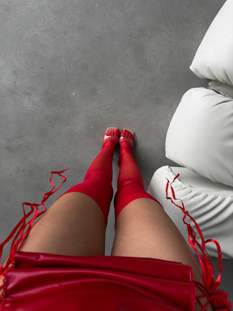 Red Lace Babydoll by The Lilith Noir — Model View