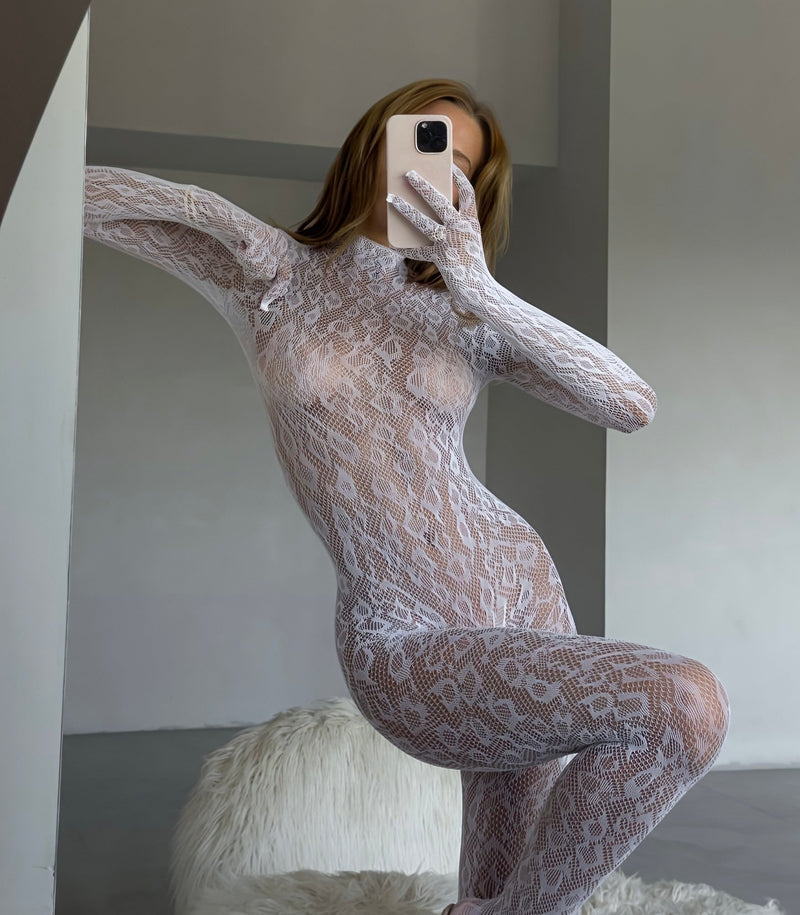 Hailey Premium Lace Bodystocking by The Lilith Noir