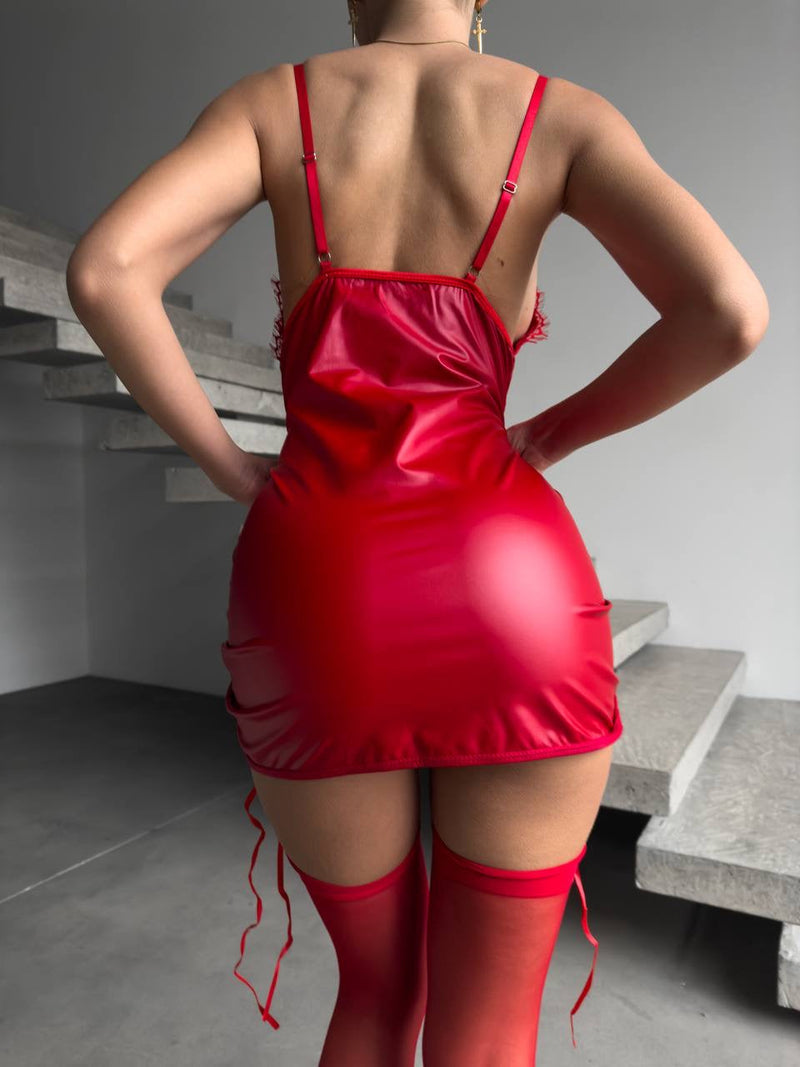 Red Lace Babydoll by The Lilith Noir — Lifestyle Shot