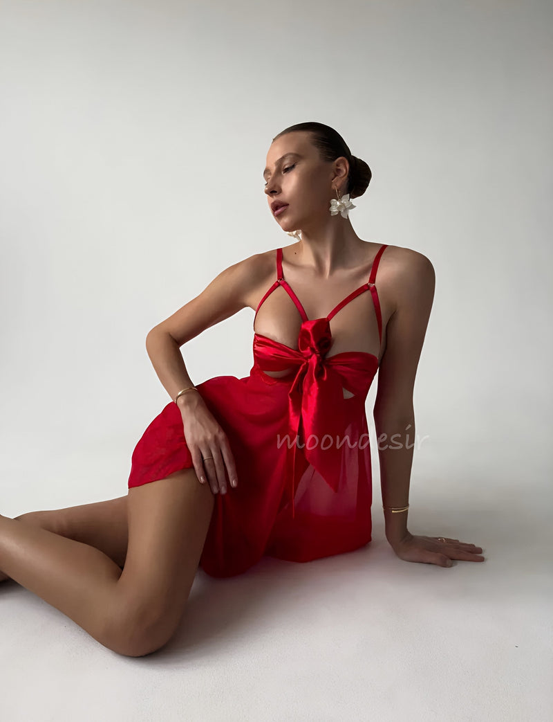 Red Babydoll by The Lilith Noir — Detail Shot
