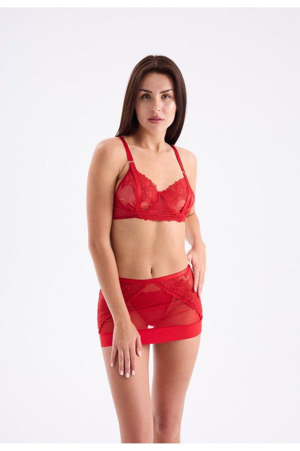 Red Lace Bra Set — The Lilith Noir by The Lilith Noir