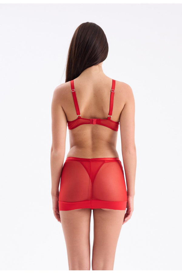 Red Lace Bra Set — The Lilith Noir - alternate view