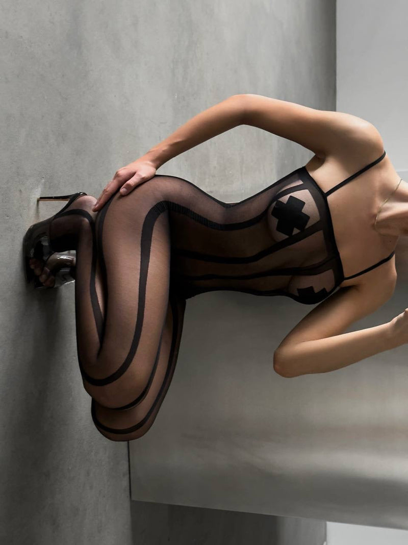Shadow Line Bodystocking - The Lilith Noir