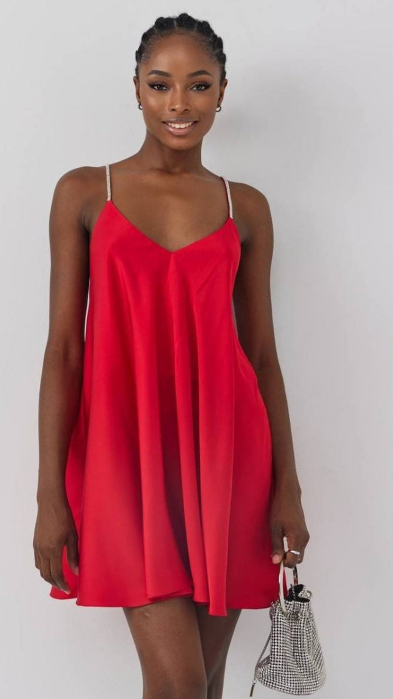 Red Lace Diamond Babydoll by The Lilith Noir
