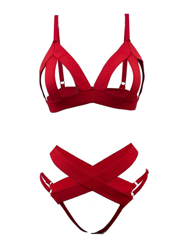 Red Harness — Elegant Lingerie by The Lilith Noir