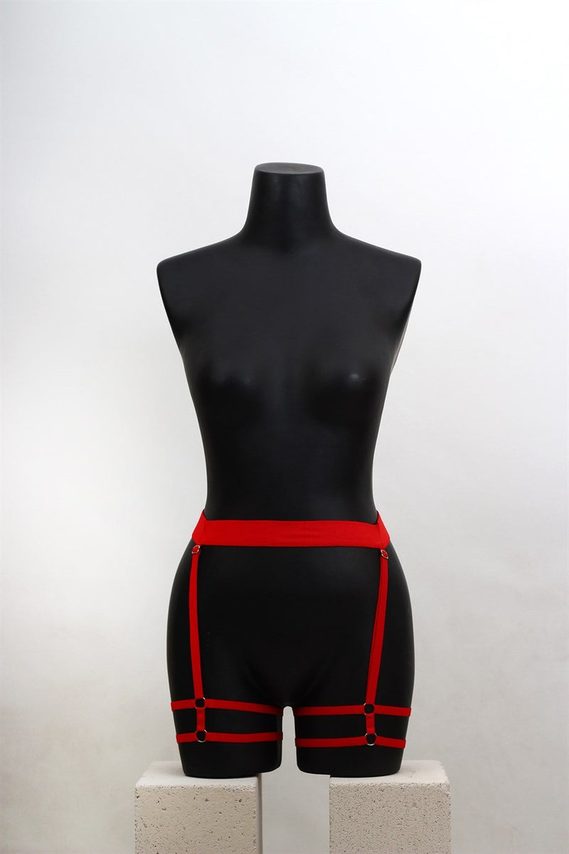 Red Garter Belt Set — The Lilith Noir by The Lilith Noir