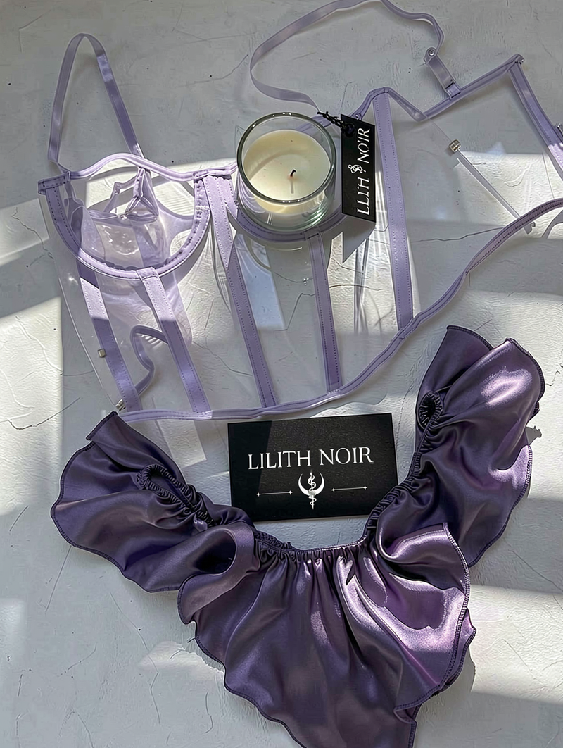 Lilith Noir lingerie with branded packaging