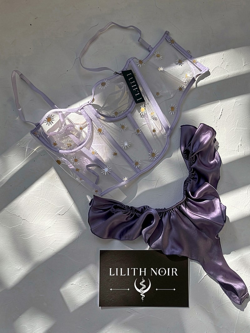 Lilith Noir lingerie with branded packaging
